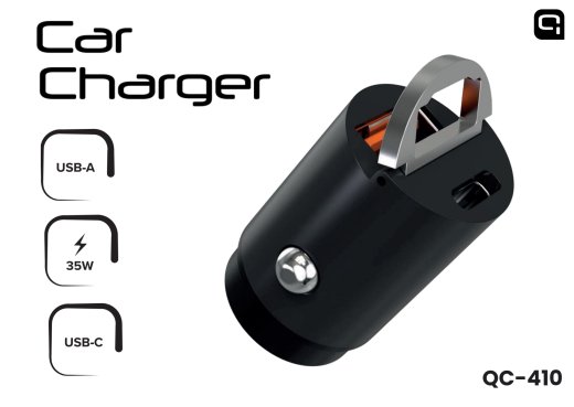 Quick QC-410 Auto Lādētājs ar USB-C