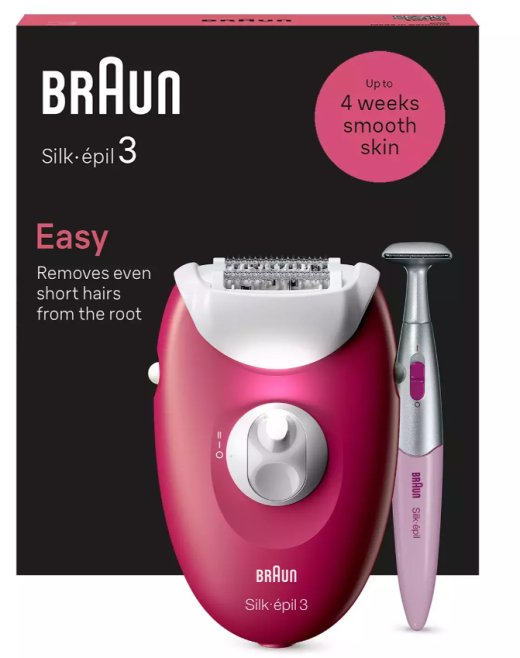 Braun Silk-épil 3 3-202 Epilators Rozā