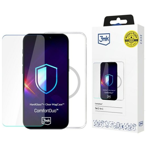 3MK ComfortDuo Clear MagCase Kit Tempered