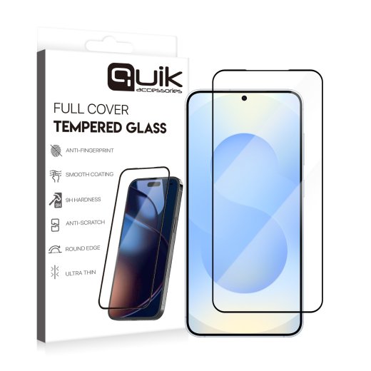 Quik Accessories Full Cover Tempered Glass