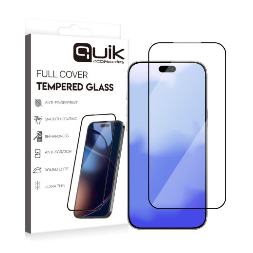 Quik Accessories Full Cover Tempered Glass
