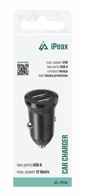 IPEAX Auto lādētājs 2x USB-A /