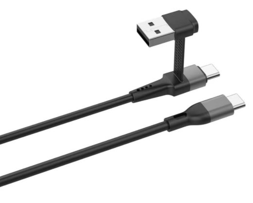 Qualo QKN-2in1-CCA-01 Kabelis 2in1  USB-C /