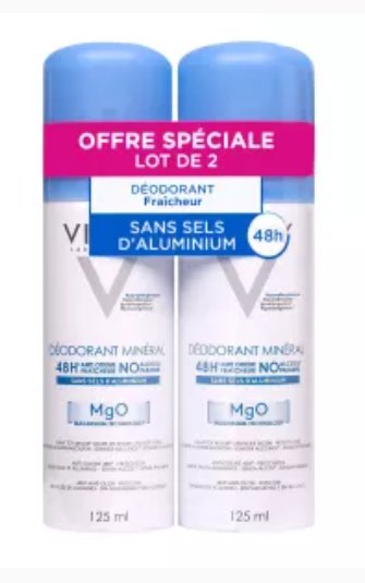 Vichy Anti-Transpirant 48H Deodorant 2 x