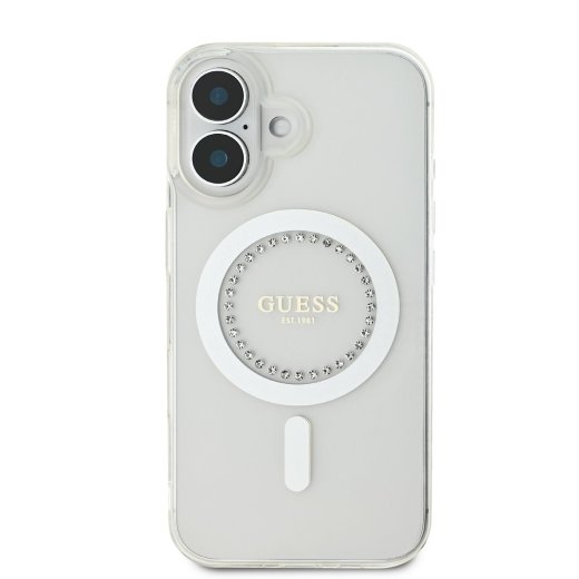 Guess IML Rhinestones Ring MagSafe Case