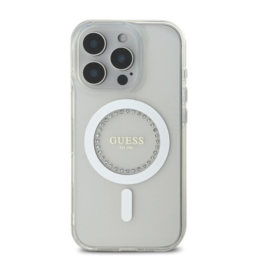 Guess IML Rhinestones Ring MagSafe Case