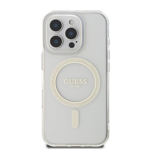 Guess IML Glitter Ring MagSafe Case