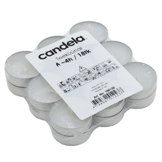 Candela Tējas Sveces 18gab White