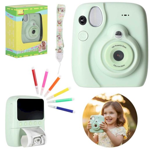 RoGer Digitālais instant fotoaparāts 128GB Zaļš