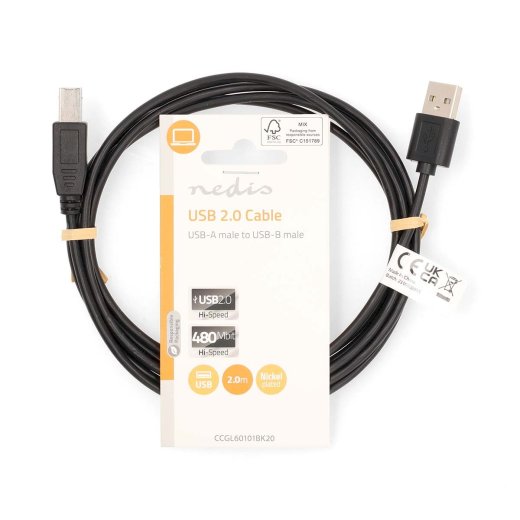 Nedis Printera kabelis 480 Mbps 2m