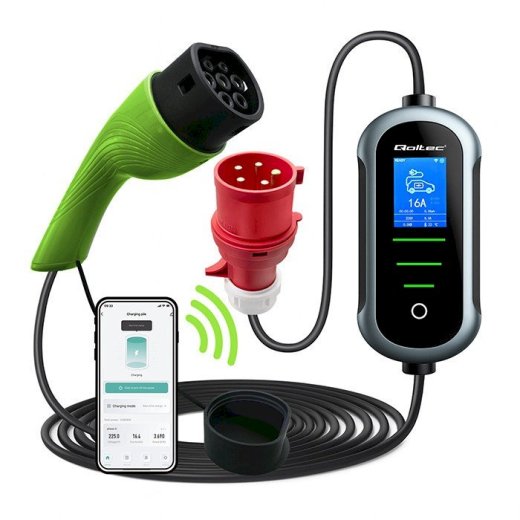 Qoltec 52437 Elektriskās automašīnas lādētājs 22