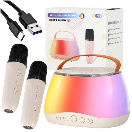 RoGer Portatīvs Bluetooth Karaoke Komplekts