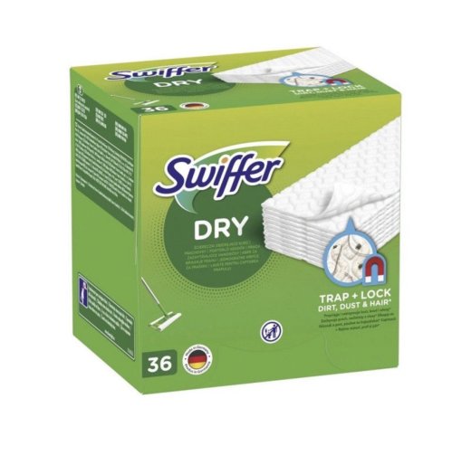 Swiffer Dry Sausās Grīdas Salvetes 36gab