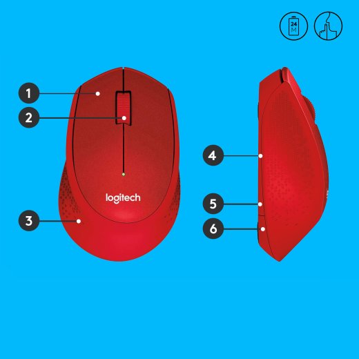 LOGITECH M330 Silent Plus Red -