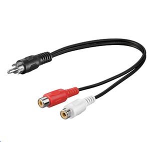 MICROCONNECT RCA - 2xRCA 0,20m