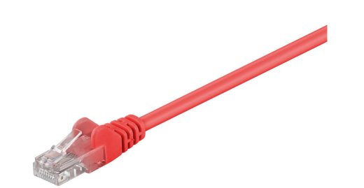 MICROCONNECT U/UTP CAT5e 0.25M Red