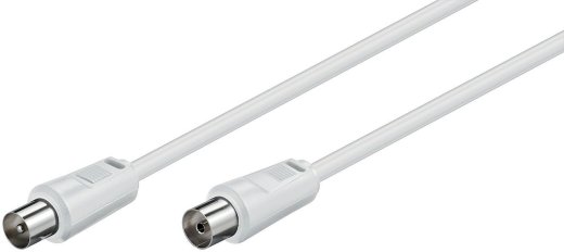 MICROCONNECT Coax M-F 1.5m White