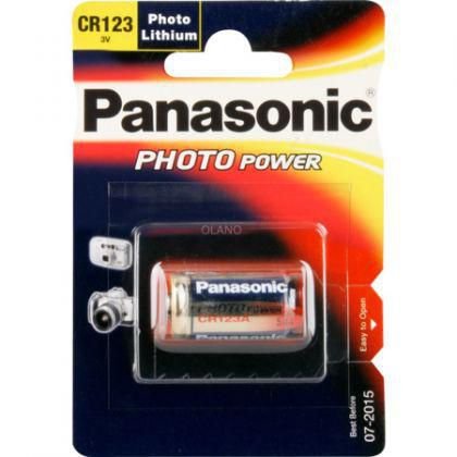 Panasonic CR123 A, 3V, 1400mAh Li-Ion