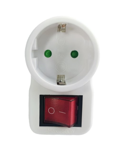 MICROCONNECT Safety socket adapter, white 230V