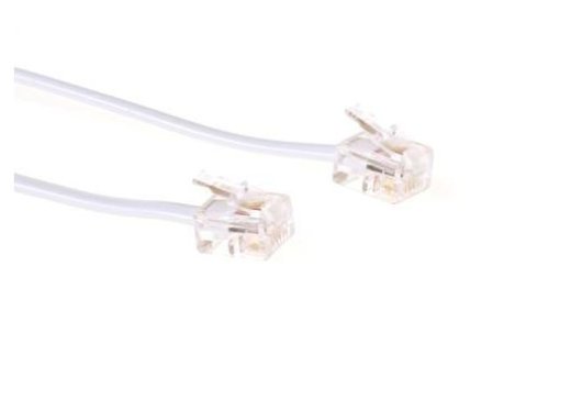 MICROCONNECT ModularCable RJ11 6P/4C 1m White