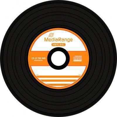 MEDIARANGE CD-R 52x Black Vinyl cake
