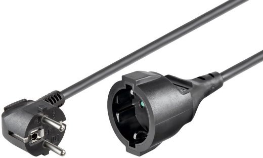 MICROCONNECT Schuko power extension M-F 3m