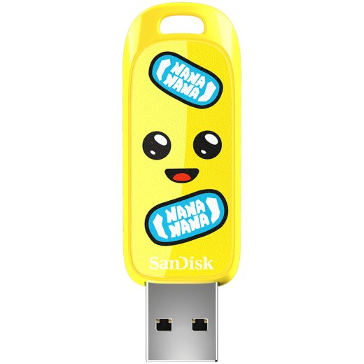 SANDISK USB 3.2,Ingot Type-A,130MB/s,Fortnite Peely Edition,4x6 Box with Windowr,Global