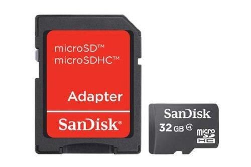 SANDISK MICROSD, 32GB CARD+SD ADAPTER SDSDQM-032G-B35A