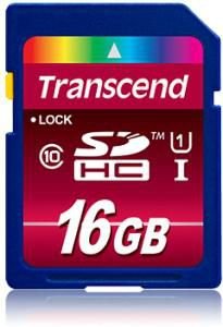 TRANSCEND SDHC UHS-I 16GB Class 10