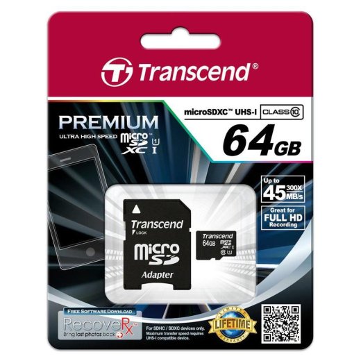 TRANSCEND SDHC Micro UHS-1 64GB Class