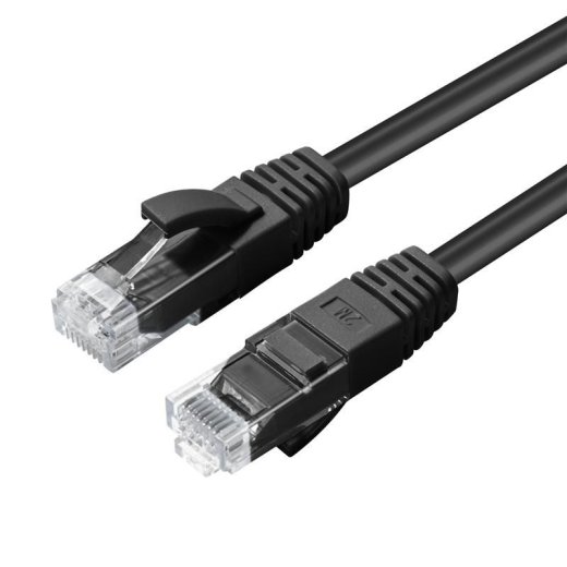 MICROCONNECT U/UTP CAT6 0.20M Black