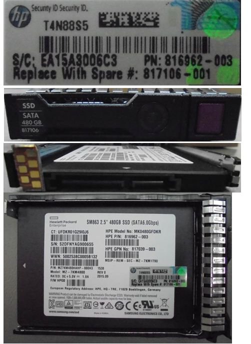 Hewlett Packard Enterprise hot-plug SSD 480GB