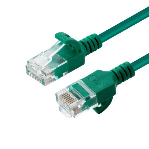 MICROCONNECT U/UTP CAT6A Slim 1M Green