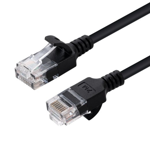 MICROCONNECT U/UTP CAT6A Slim 1M Black