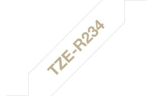 Brother Tze-R234 Label-Making Tape Gold On