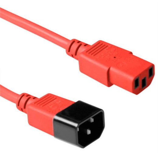 MICROCONNECT Red power cable C14 to