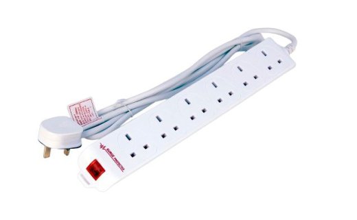 MICROCONNECT 6 gang UK Surge Protected