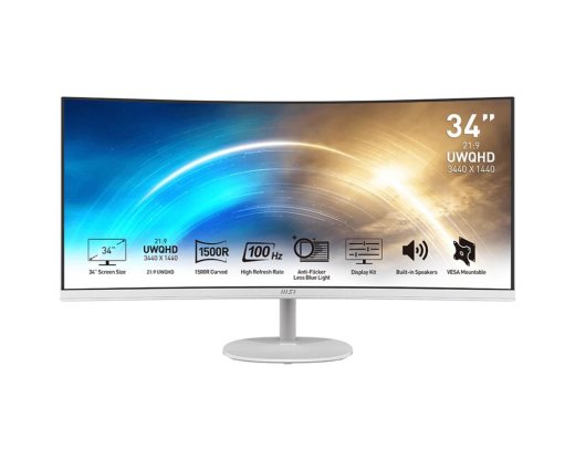 MSI Pro Mp341Cqwde Computer Monitor 86