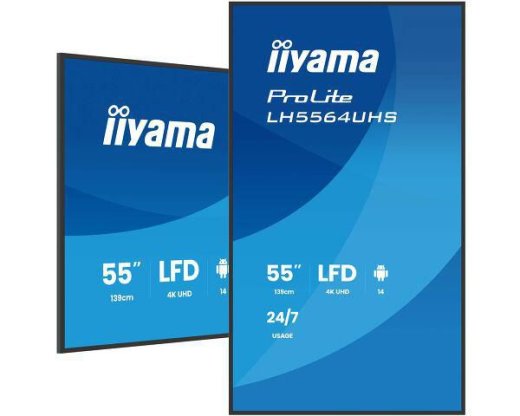IIYAMA 55" LFD, 3840x2160, Portrait, 24/7