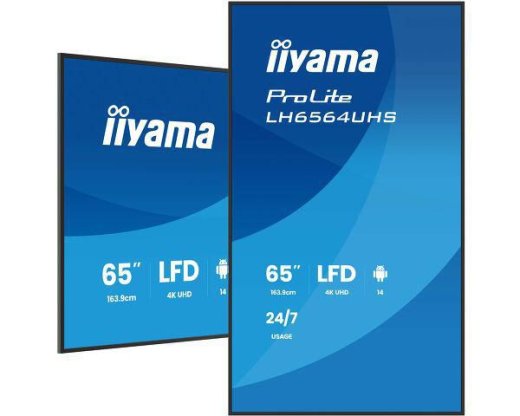 IIYAMA 65" LFD, 3840x2160, Portrait, 24/7