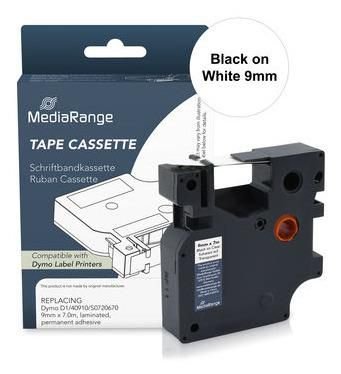 MEDIARANGE Plastic Tape Cassette, For Label