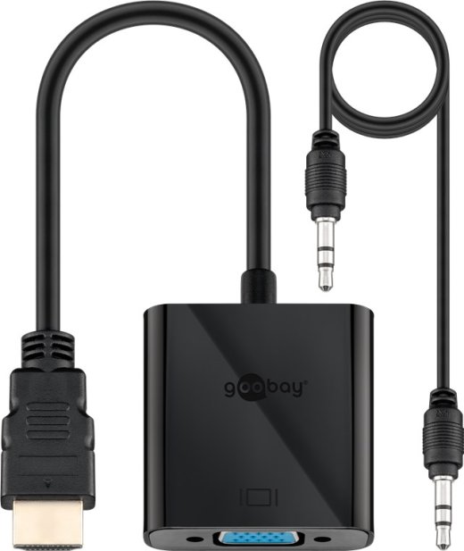 Goobay HDMI/VGA adapter, nickel plated 68793