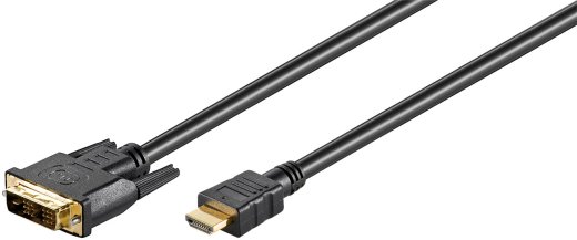 Goobay DVI-D/HDMI cable, gold-plated 51580 DVI-D