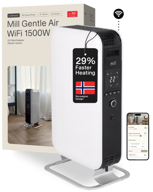 Mill Heater OIL1500WIFI3 GEN3 Oil Filled