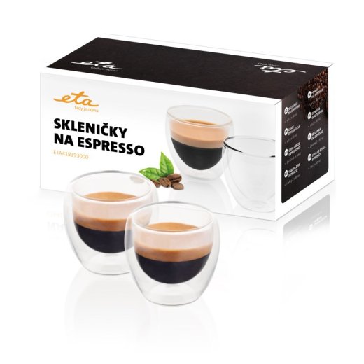 ETA Espresso cups For espresso coffee 2 pc(s) Dishwasher proof Glass