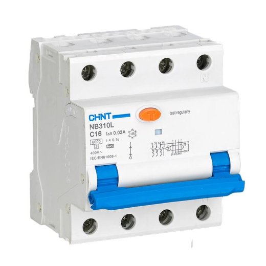 Chint Circuit breaker RCBO, NB310L/3N, 3P+N