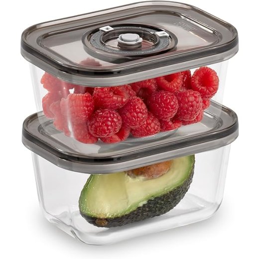 Caso Glass Vacuum Containers with Plastic