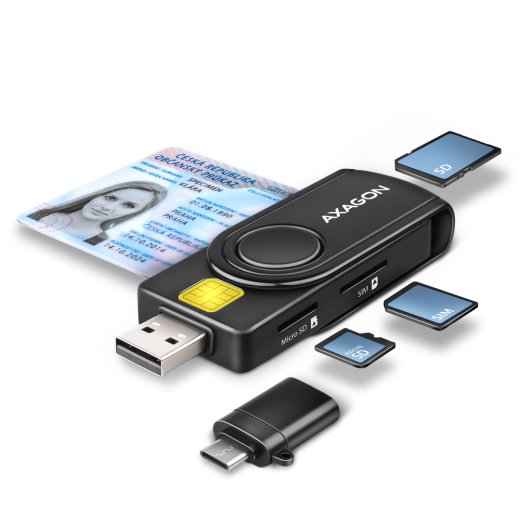 AXAGON Compact travel USB-A + USB-C