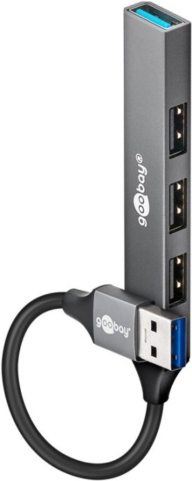 Goobay Slim 4-Port USB Hub, USB-A
