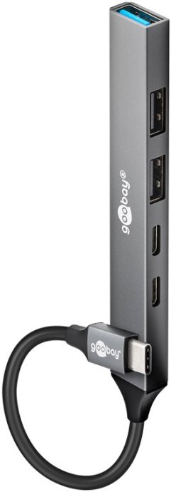 Goobay Slim 5-Port USB Hub, USB-C
